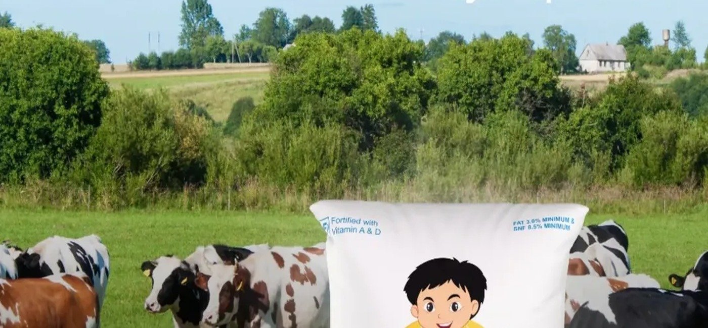 Dairy farm and cows